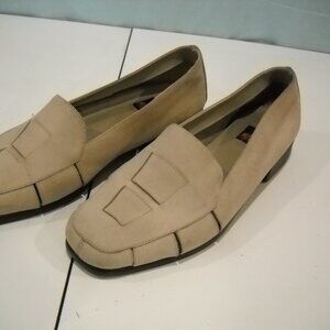 Aerosoles Womens 7 1/2" B Leather Slip-on Flats